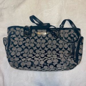 Authentic black and grey Coach bag